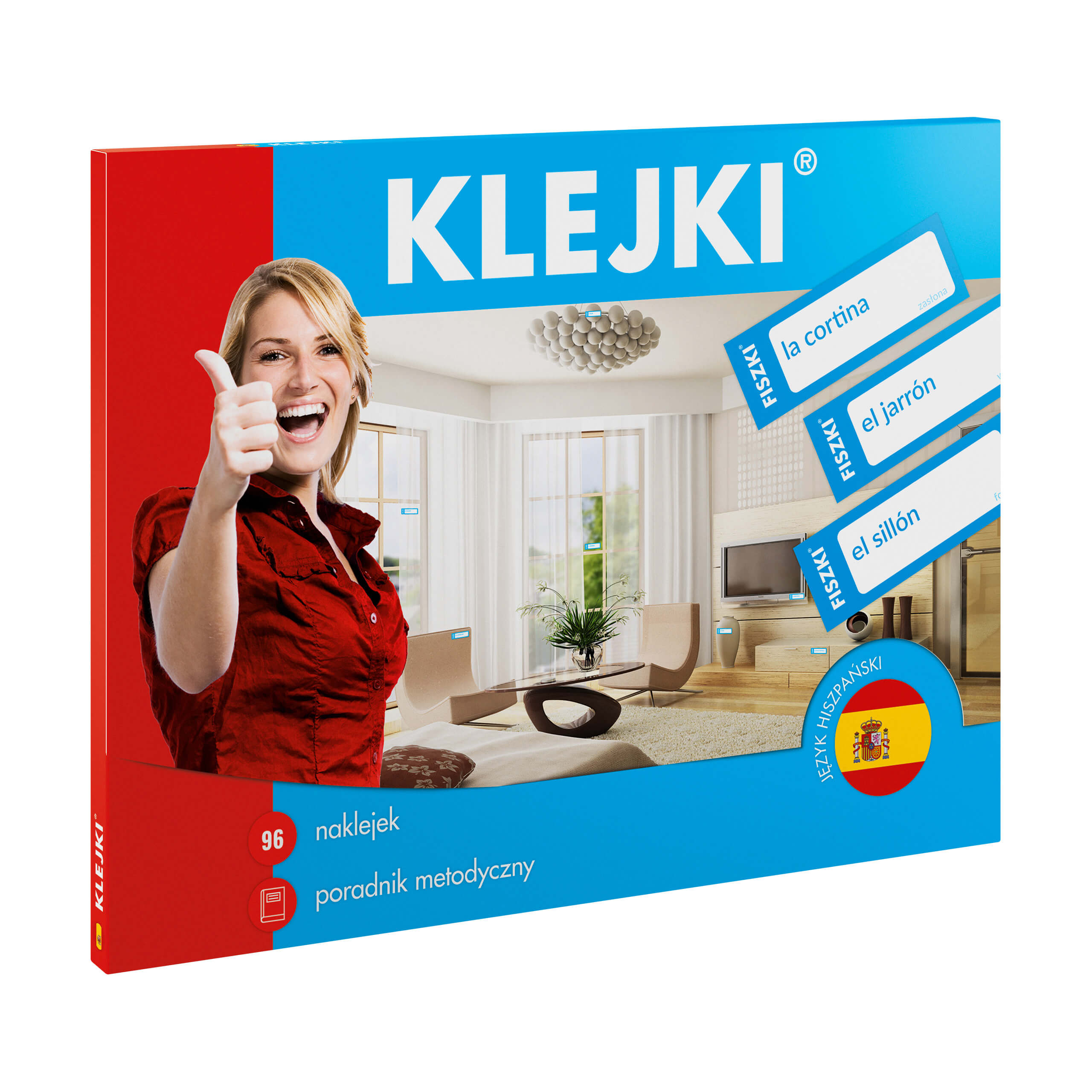 NAKLEJKI edukacyjne do nauki języka - hiszpański