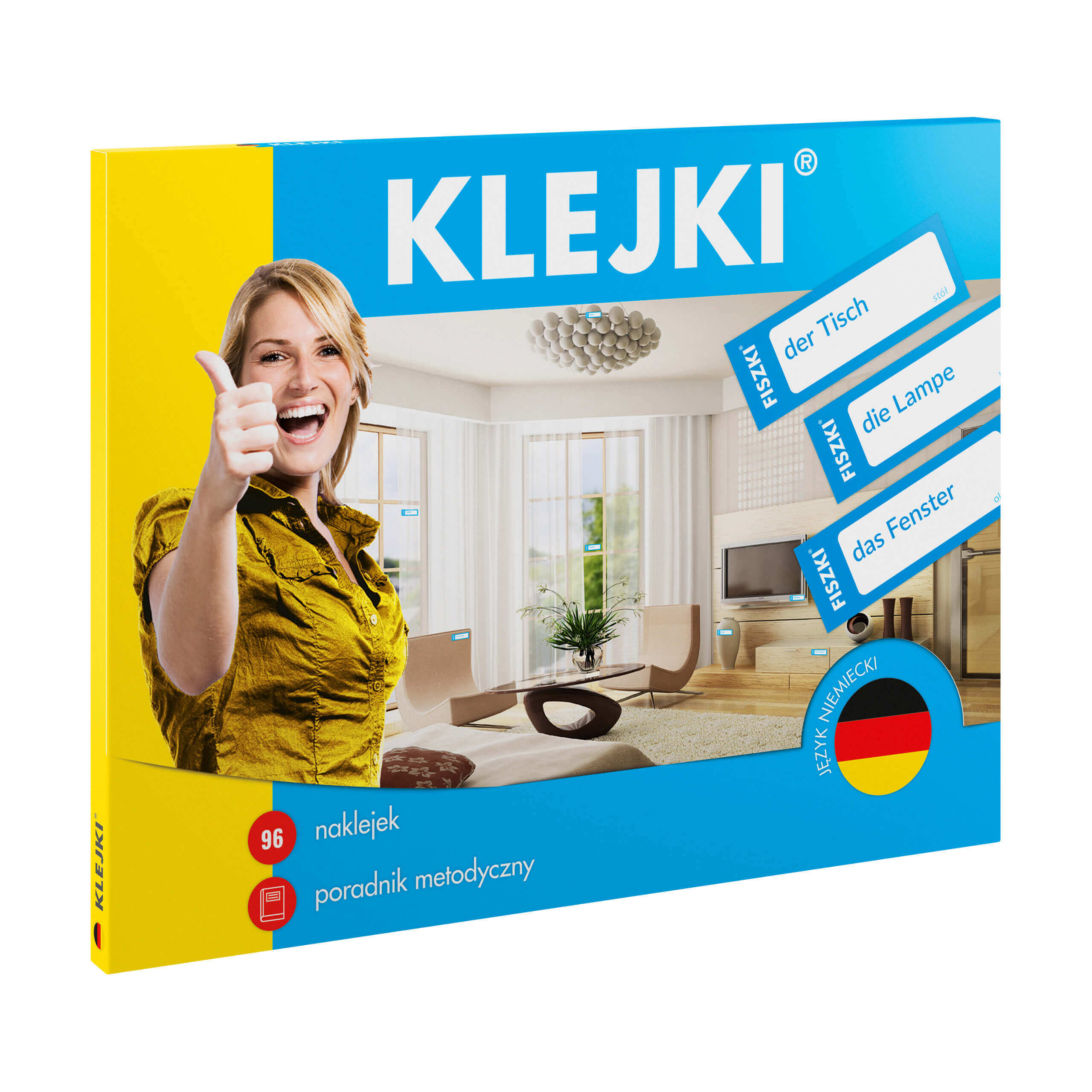 NAKLEJKI edukacyjne do nauki języka - niemiecki