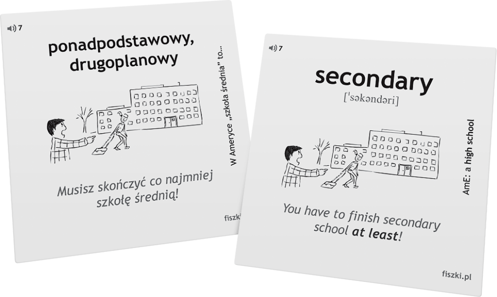 secondary znaczenie