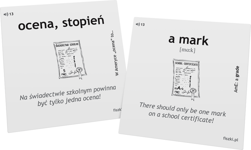 stopień po angielsku