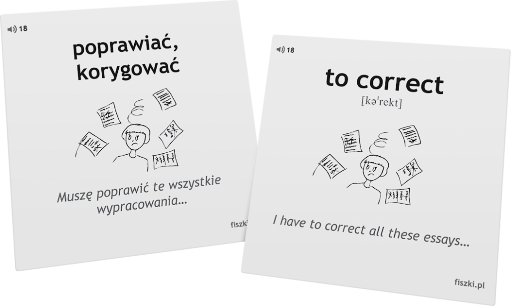 poprawiać po angielsku słówka