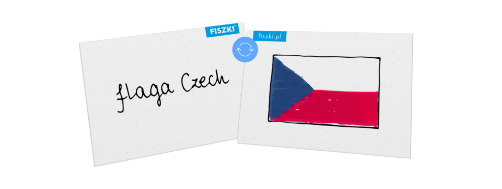 własne fiszki w zadruku w kropki